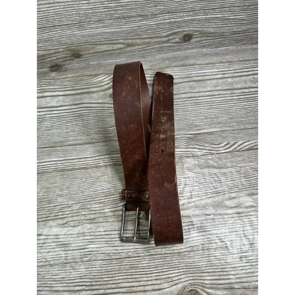 FOSSIL Men’s Brown Leather Belt Size US 34 1 1/2” Width